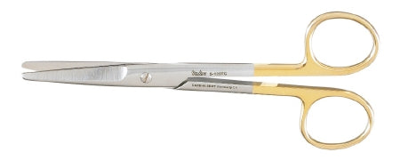 Miltex Miltex Dissecting Scissors Mayo 5-1/2 Inch Length OR Grade Stainless Steel (German) / Tungsten Carbide NonSterile Finger Ring Handle Straight Beveled Blades Blunt/Blunt - 5-120TC