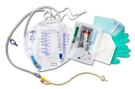 Medline - Indwelling Catheter Tray Closed System / Foley 16 Fr. 5 cc Balloon Silicone Elastomer - DYND11003