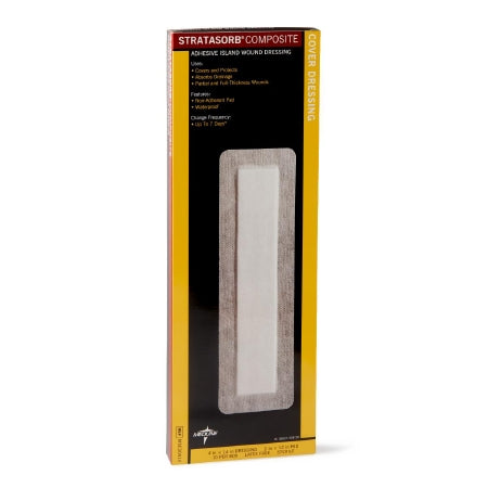 Stratasorb - Composite Island Dressing 4 X 14 Inch 2 X 12 Inch Pad - Medline - MSC30414