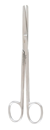 Miltex - Operating Scissors Mixter 6-1/4 Inch Length OR Grade German Stainless Steel NonSterile Finger Ring Handle Straight Blade Blunt Tip / Blunt Tip - 5-112