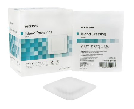 McKesson McKesson Adhesive Dressing 2 X 2 Inch Polypropylene / Rayon Square White Sterile - 16-89022