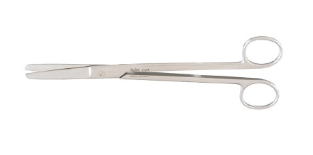 Miltex - Dissecting Scissors Sims 8 Inch Length OR Grade German Stainless Steel NonSterile Finger Ring Handle Straight Blade Blunt Tip / Blunt Tip - 5-224