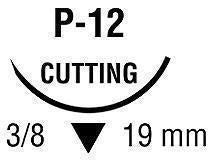 Caprosyn - Suture with Needle Absorbable Uncoated Undyed Suture Monofilament Polyester Size 4 - 0 30 Inch Suture 1-Needle 19 mm Length 3/8 Circle Reverse Cutting Needle - SC-5637-G