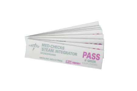 Med-Checks - Sterilization Chemical Integrator Strip Steam 4 Inch - Medline - MDS200600
