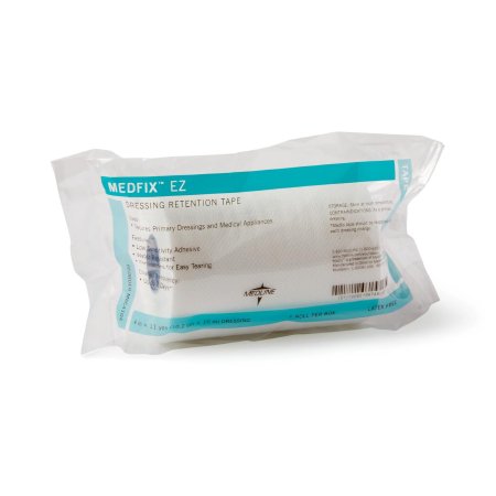 Medfix EZ - Dressing Retention Tape without Liner Perforated Nonwoven 4 Inch X 11 Yard White NonSterile - MSC4104