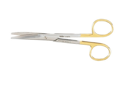 Miltex - Dissecting Scissors Mayo 5-1/2 Inch Length OR Grade German Stainless Steel / Tungsten Carbide NonSterile Finger Ring Handle Straight Beveled Blades Blunt Tip / Blunt Tip - 5-122TC