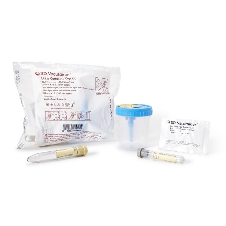 BD Vacutainer - Urine Specimen Collection Kit 4 mL / 8 mL Plastic Collection Cup / Collection Tube Sterile - 364956