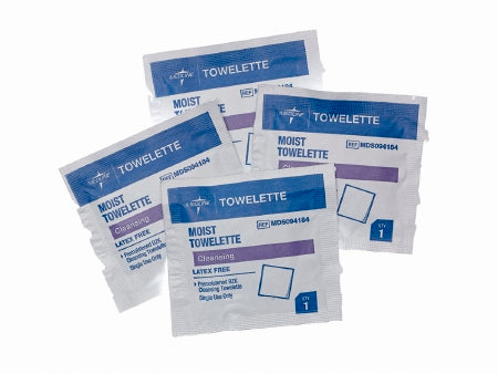 Medline - Personal Wipe Individual Packet BZK (Benzalkonium Chloride) / Isopropyl Alcohol Scented 100 Count - MDS094185