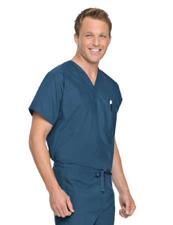Landau Uniforms - Scrub Shirt Small Wine 2 Pockets Short Sleeve Unisex - 7502RWP