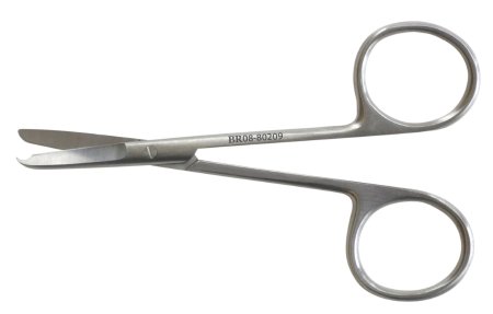 BR Surgical - Stitch Scissors Spencer 3-1/2 Inch Length Surgical Grade Stainless Steel NonSterile Finger Ring Handle Straight Blunt Tip / Blunt Tip - BR08-80209