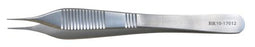 BR Surgical BR Surgical Dressing Forceps Adson 4-3/4 Inch Surgical Grade Stainless Steel NonSterile NonLocking Thumb Handle Straight Serrated Tips - BR10-17012