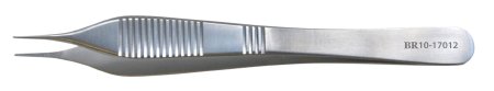 BR Surgical BR Surgical Dressing Forceps Adson 4-3/4 Inch Surgical Grade Stainless Steel NonSterile NonLocking Thumb Handle Straight Serrated Tips - BR10-17012