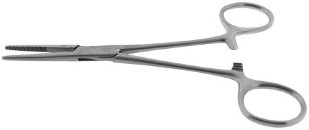 BR Surgical BR Surgical Hemostatic Forceps Kelly 5-1/2 Inch Surgical Grade Stainless Steel NonSterile Ratchet Lock Finger Ring Handle Curved Blunt Serrated Tips - BR12-24114