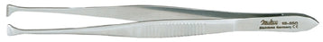 Miltex - Tissue Forceps Graefe 4-3/8 Inch Length OR Grade German Stainless Steel NonSterile NonLocking Thumb Handle Straight 4.5 mm Wide Jaws with Fine Teeth - 18-850