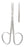 Miltex - Strabismus Scissors 4-1/4 Inch Length OR Grade German Stainless Steel NonSterile Ribbon Style Finger Ring Handle Curved Blade Blunt Tip / Blunt Tip - 18-1453