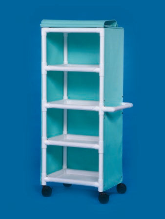 IPU - Linen Cart with Cover 4 Shelves PVC 4 Inch Casters, 2 Locking - MPC400