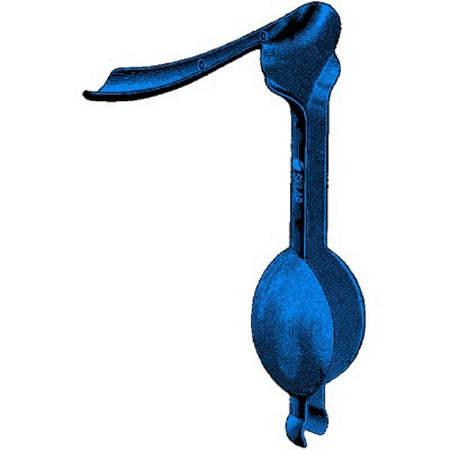 Sklar Electrosurgical Vaginal Speculum  Blue Steiner-Auvard Nonsterile Or Grade Coated Stainless Steel Medium Single-Ended Angled 90° Reusable Without Light Source Capability - 91-5140