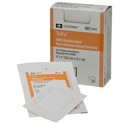 Cardinal Telfa AMD Antimicrobial Dressing 4 X 5 Inch Sterile - 7665