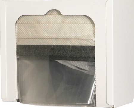 Bowman - PPE Dispenser BOWMAN Wall Mount 1-Box Capacity White 4.06 X 7.53 X 9.06 Inch Cold Rolled Steel - FB-090