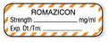 UAL - Drug Label Anesthesia Label Romazicon Strength_mg/mL Exp Dt Tm Orange / White 1/2 X 1-1/2 Inch - ULAM030