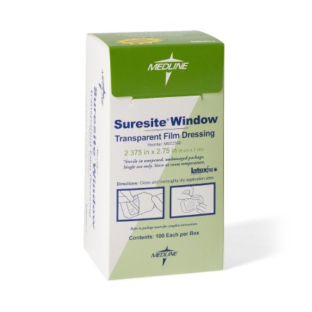 Suresite Window - Transparent Film Dressing Rectangle 2-3/8 X 2-3/4 Inch Frame Style Delivery With Label Sterile - MSC2302