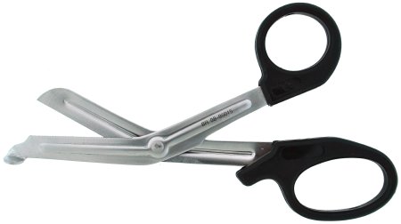 BR Surgical - Bandage Shears 7-1/2 Inch Length Surgical Grade Stainless Steel / Plastic NonSterile Finger Ring Handle Curved Blunt Tip / Blunt Tip - BR08-95018