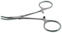 BR Surgical - Hemostatic Forceps Hartmann 4 Inch Length Surgical Grade Stainless Steel NonSterile Ratchet Lock Finger Ring Handle Straight Serrated Tips - BR12-21010
