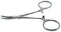 BR Surgical BR Surgical Hemostatic Forceps Hartmann 4 Inch Surgical Grade Stainless Steel NonSterile Ratchet Lock Finger Ring Handle Curved Serrated Tips - BR12-21110