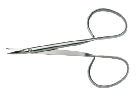 HerMann - Iris Scissors 4 Inch Length Surgical Grade Stainless Steel Finger Ring Handle Straight Sharp Tip / Sharp Tip - H108-32610