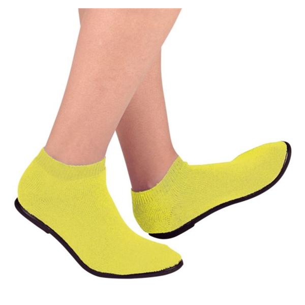 Principle Business Ent. Slippers Patient Hard Soles+ Terrycloth Lemon Small Size 5-7 48/Ca - 5084
