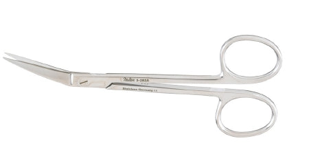 Miltex - Plastic Surgery Scissors Wagner 4-3/4 Inch Length OR Grade German Stainless Steel NonSterile Finger Ring Handle Angled Blade Sharp Tip / Sharp Tip - 5-282A