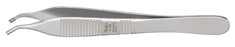 Miltex Miltex Tissue Forceps Adson-Brown 4-3/4 Inch OR Grade Stainless Steel (German) NonSterile NonLocking Thumb Handle Angled 7 X 7 Teeth, Serrated Tip - 6-126