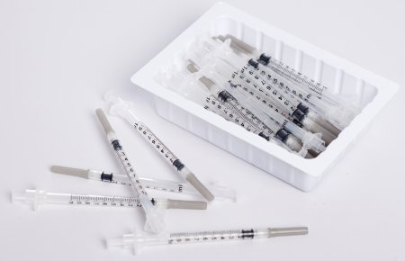 Sol-Millennium Medical Sol-Care Allergy Tray 1 mL 27 Gauge 1/2 Inch Attached Needle Retractable Needle - 100032I