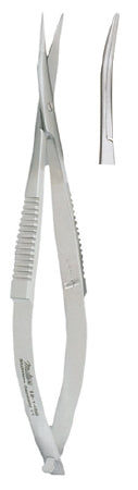 Miltex Miltex Stitch Scissors Westcott 4-1/2 Inch Length OR Grade Stainless Steel (German) NonSterile Serrated Thumb Handle with Spring Curved Blade Sharp/Sharp - 18-1486