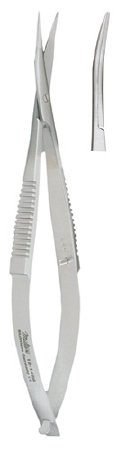 Miltex - Stitch Scissors Westcott 4-1/2 Inch Length OR Grade German Stainless Steel NonSterile Serrated Thumb Handle with Spring Curved Blade Sharp Tip / Sharp Tip - 18-1486