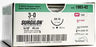 Surgilon - Suture with Needle Nonabsorbable Coated White Suture Braided Nylon Size 3 - 0 18 Inch Suture 1-Needle 19 mm Length 3/8 Circle Reverse Cutting Needle - SBS-1883G
