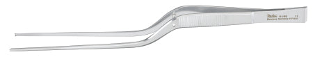 Miltex - Tissue Forceps Cushing 7-1/4 Inch Length OR Grade German Stainless Steel NonSterile NonLocking Bayonet Handle Straight 1 X 2 Teeth with Scraper End - 6-192