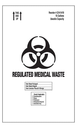 Medline - Biohazard Waste Box 13 X 13 X 21 Inch - TRIQ141419