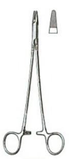 Miltex Needle Holder 7 Inch Serrated Jaws Finger Ring Handle - 17015