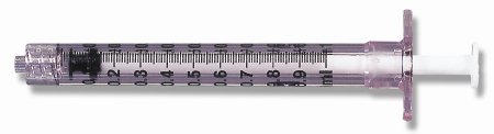 Becton Dickinson BD Luer-Lok Insulin Syringe 1 mL Individual Pack Luer Lock Tip Without Safety - 309629
