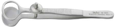 Miltex Miltex Chalazion Forceps Desmarres 3-1/2 Inch OR Grade Stainless Steel (German) NonSterile NonLocking Thumb Handle Straight Serrated Tip - 18-1204