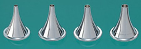 Miltex Ear Specula Set Size 1 to 4 Chrome Metal 4.5, 5.5, 6.5, and 7.5 mm Reusable - 19-2