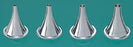 Integra Lifesciences - Ear Speculum Tip Set Round Tip Size 1 to 4 Chrome Plated 4.5, 5.5, 6.5, 7.5 mm Reusable - 19-2
