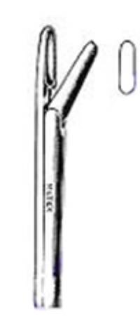 Miltex - Forceps Takahashi 4-1/2 Inch Length OR Grade German Stainless Steel NonSterile NonLocking Spring Handle Angled Angular Tip - 20-570