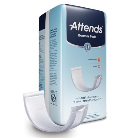 Attends - Incontinence Booster Pad 3-1/2 X 11 Inch Light Absorbency Polymer Core One Size Fits Most Adult Unisex Disposable - BST0192