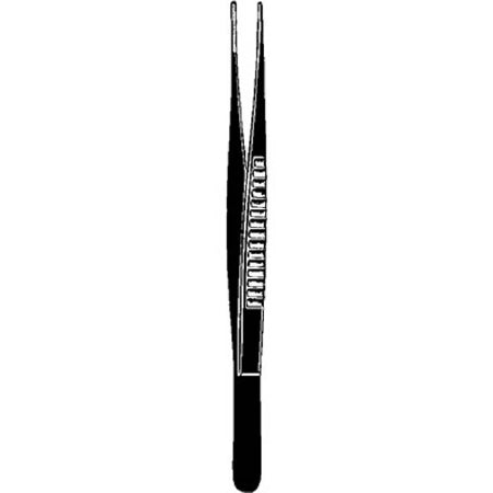 Sklar Sklar Black Laser Surgery Tissue Forceps DeBakey 9-1/2 Inch Premium OR Grade Coated Stainless Steel NonSterile NonLocking Thumb Handle Straight Blunt 2 mm Jaws w/1 X 2 Rows of Fine Atraumatic Teeth - 90-2312