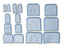 OXBORO - Instrument Tip Guard 25 X 25 mm, NonVented, Blue, Radiopaque - 094005BBG