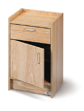 Hausmann Industries Bedside Cabinet Natural Oak 18-1/2 X 18-1/2 X 28 Inch 1 Drawer Single Door - 9018-10-346