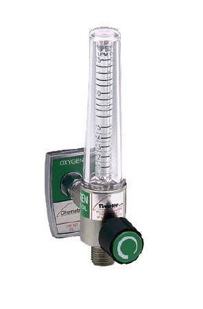 Timeter Sure Grip - Oxygen Flowmeter Single 0 - 15 LPM DISS Outlet Chemetron Adapter - 15002-03