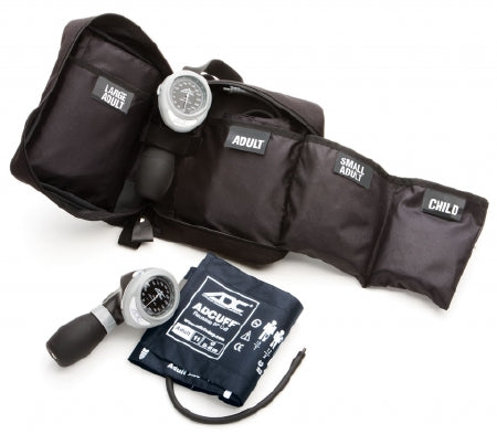 American Diagnostic Corp Multikuf Aneroid Sphygmomanometer Palm Style Hand Held 1-Tube Child, Small Adult, Adult, Large Adult Size Arm - 732-N